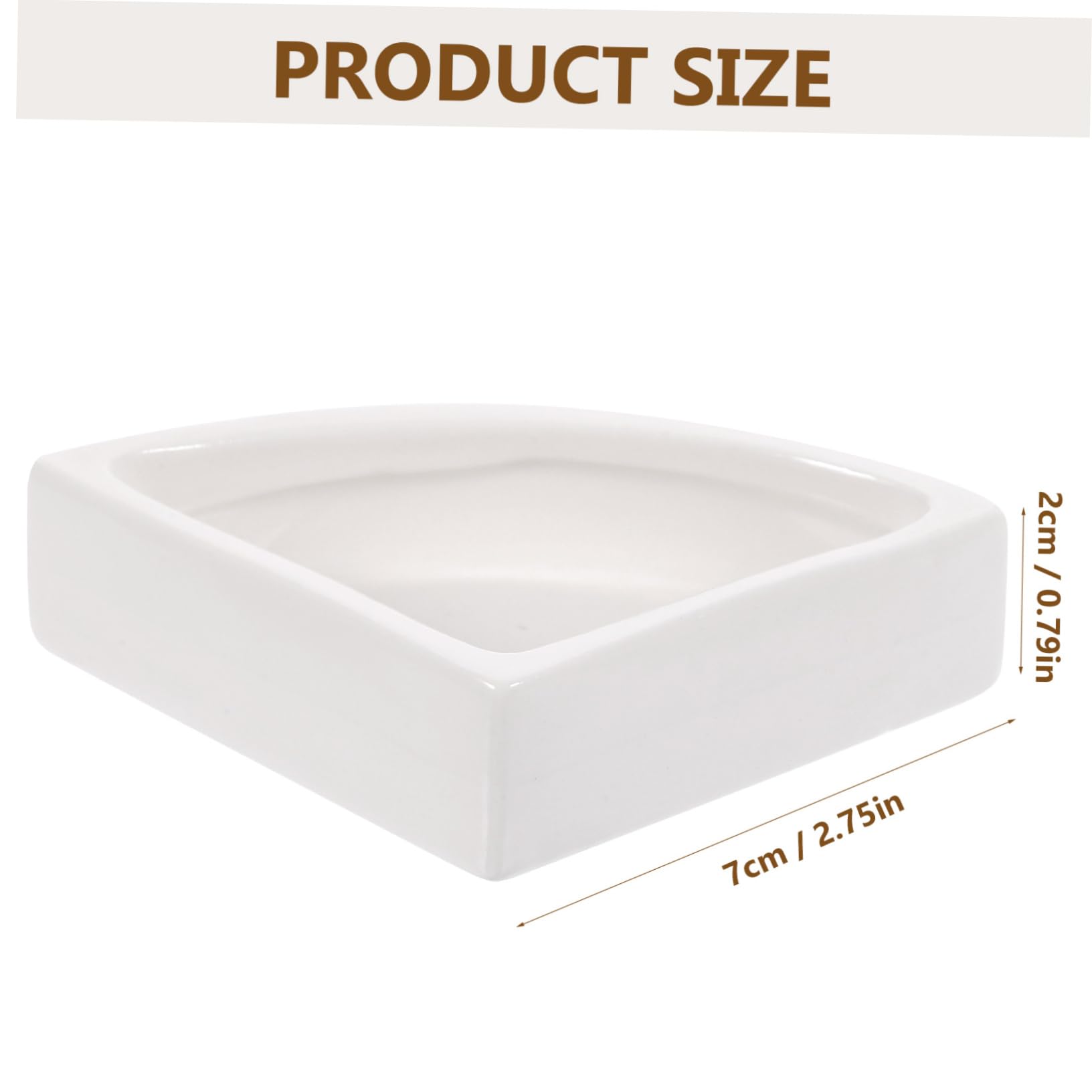 POPETPOP Ceramic Reptile Food Holder Lizard Water Dish Durable Feeding Bowl for Gecko Turtles Escape Design for Secure Use