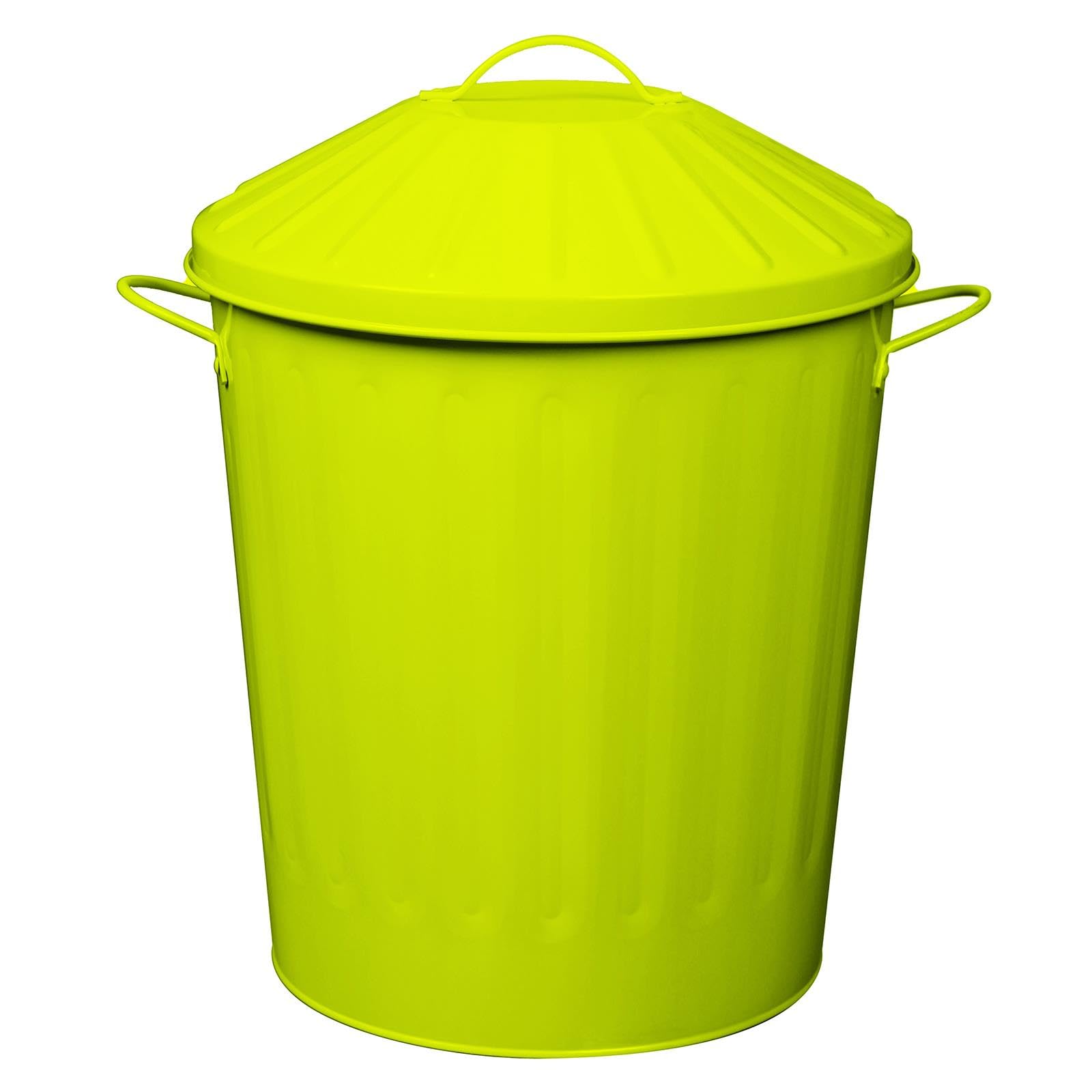 simpa 60L Colourful Vintage Style Metal Tapered Dustbins & Lids - Pink 62cm (H) x 38cm (Dia) — view 8