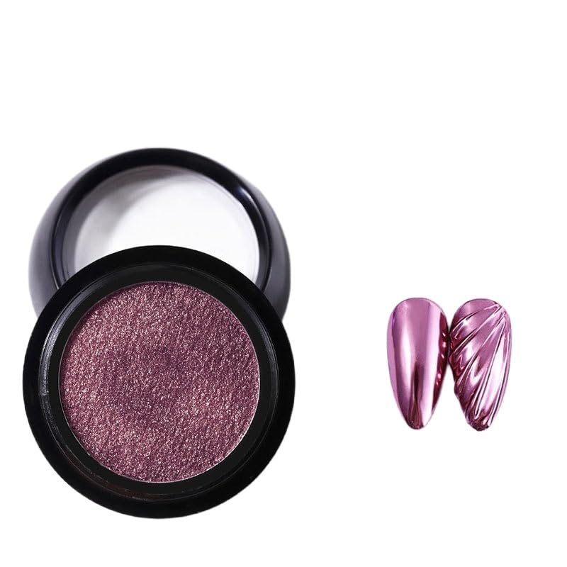Metallic Mirror Chrome Nail Powder for Gel Nails, Holographic Nail Chrome Powder, for Home DIY Salon Nail Art Decoration (GT003)