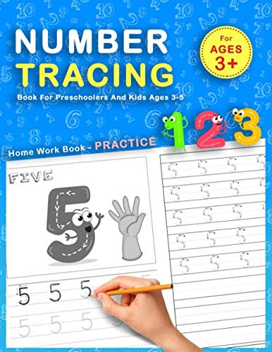 Amazon.com: Number Tracing Book for Preschoolers and Kids Ages 3-5 ...