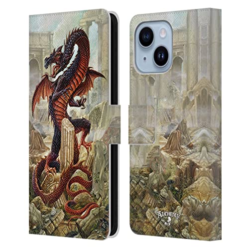 Protection iPhone 14 Plus étui portefeuille cuir Alchemy Gothic