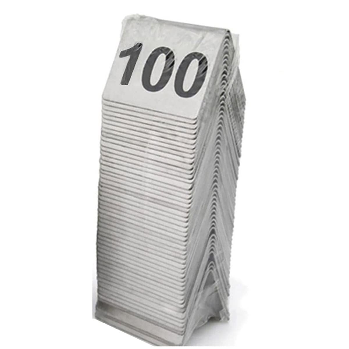 GTHTUHFD Table Numbers 1-50/100, Double Sides Stainless Steel Table Numbers Tent Style Table Cards, Signs Plates Restaurant Cbar Place Table Marker/Number 1 To 25,Number 1 to 100