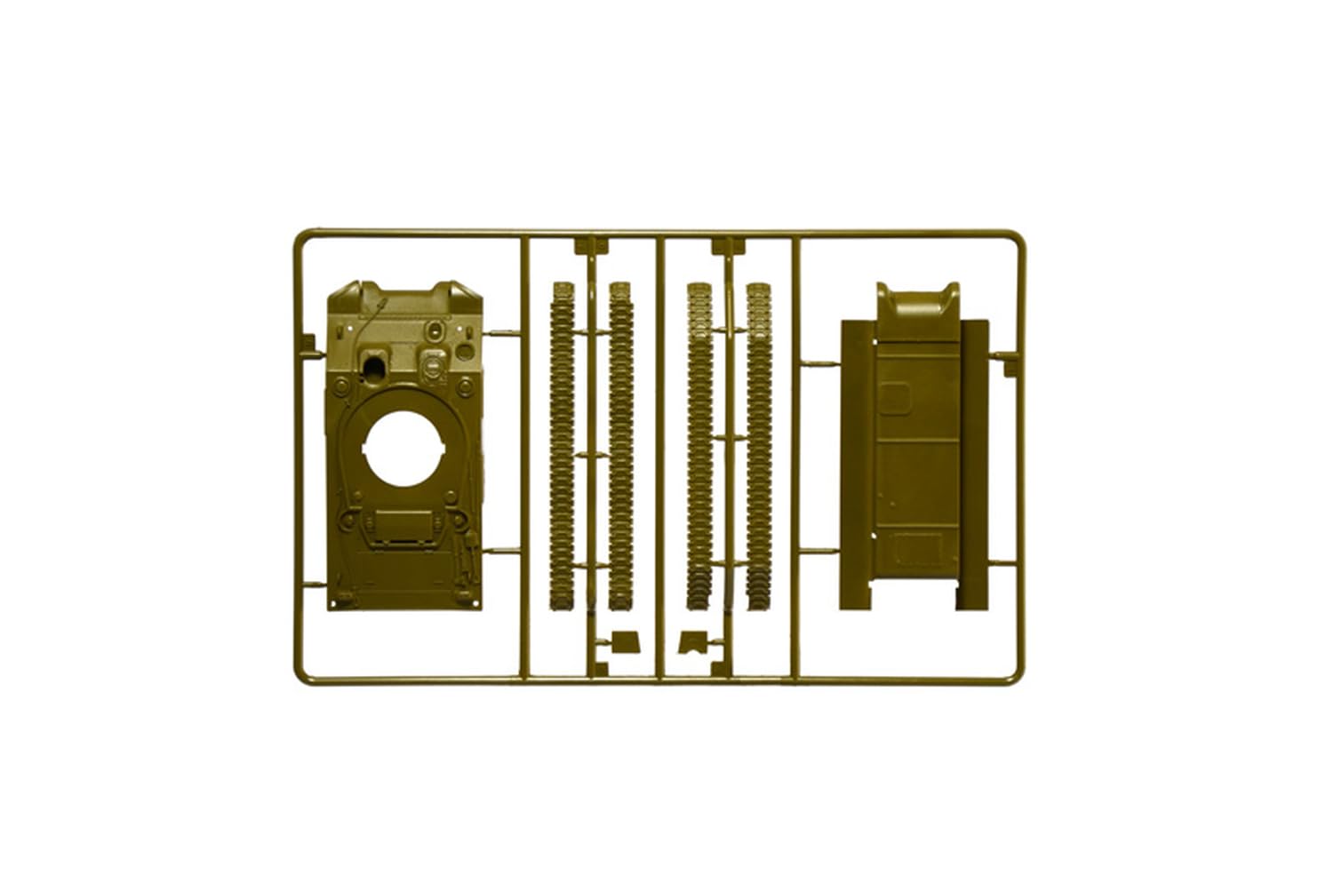 Italeri 25751 1:56 US M4 Sherman (75 mm) – Modélisme, kit de Construction, modélisme, Bricolage, Loisirs, Collage, kit de Construction en Plastique, détaillé, Non Peint, Couleur moulée