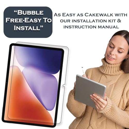 Image of Tough Lee Tempered Glass Screen Guard Protector for Xiaomi Pad 8 2026 / Pad 7 (Anti Scratch, FingerPrint, SmudgeProof) (with Easy Installation Kit) (Pack of 1)