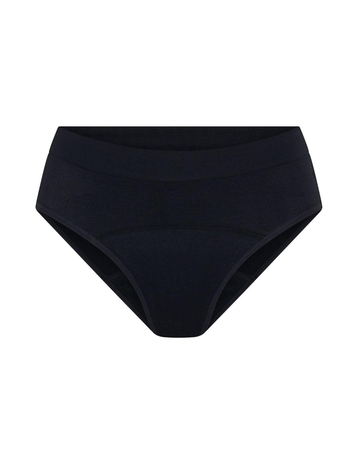 Modibodi Braga Menstrual Niña Adolescente Sin Costuras Hipster Flujo Medio Absorción 30ml Pack 3 Ropa Interior Suave Elástica Negro