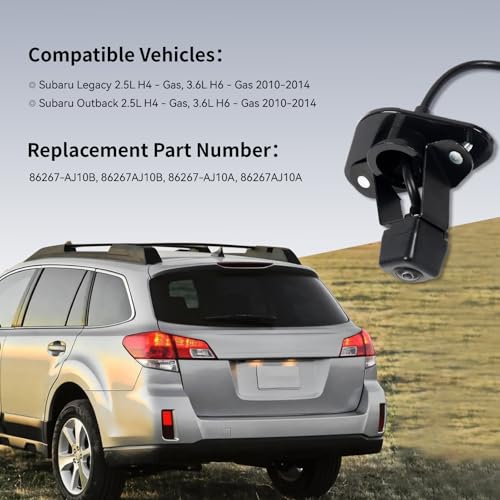 Image of Rear View Backup Camera with Bracket Fit for Suabur Legacy 2010-2014, Suabur Outback 2010-2014, Vehicle Backup Cameras Replace 86267-AJ10B 86267-AJ10A 86267AJ10B 86267AJ10A