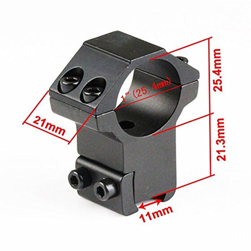 YONCONO 2 x Lunette de visee Anneau de Montage Bague de Montage avec Vis pour 11mm Rail Metallique – vue 2