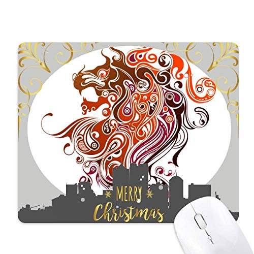 Dragon coloré tapis de souris en caoutchouc art animal pour une ambiance de Noël