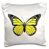 3dRose pc_217281_1 Hamsa Hand Black and White Pillow Case, 16