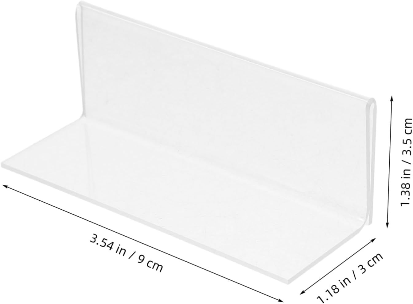 10pcs Acrylic L Shape Price Tag Label Holders