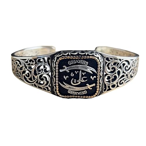 925 Sterling Silver Double Zulfiqar Sword Cuff Bracelet, Mens Handmade Hz. Ali Sword Bangle, Warrior Bracelet, 925k Silver Bracelet