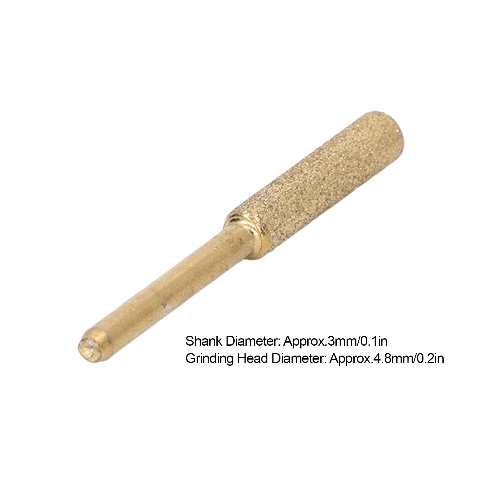 AMAKO Chainsaw Sharpener Bits, Chainsaw Sharpener Grinding Burr Set, 3mm Shank 4.8mm Emery Stone, Wear Proof Chainsaw Sharpening Accessories