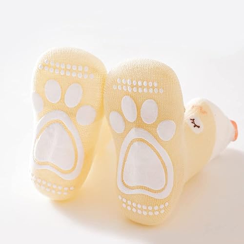 Miniatura 3 de Calcetines antideslizantes para niños pequeños, calcetines hasta la rodilla, calcetines de malla fina para bebés, botines Pointelle con ojales, 5