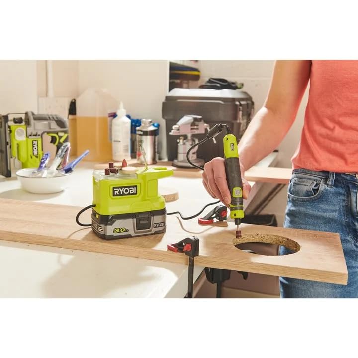 RYOBI 18 V ONE accu-rotatiegereedschap RRT18-0 (maximale spandiameter 3,2 mm, stationair toerental 4400-23000 min¹, zonder accu en oplader
