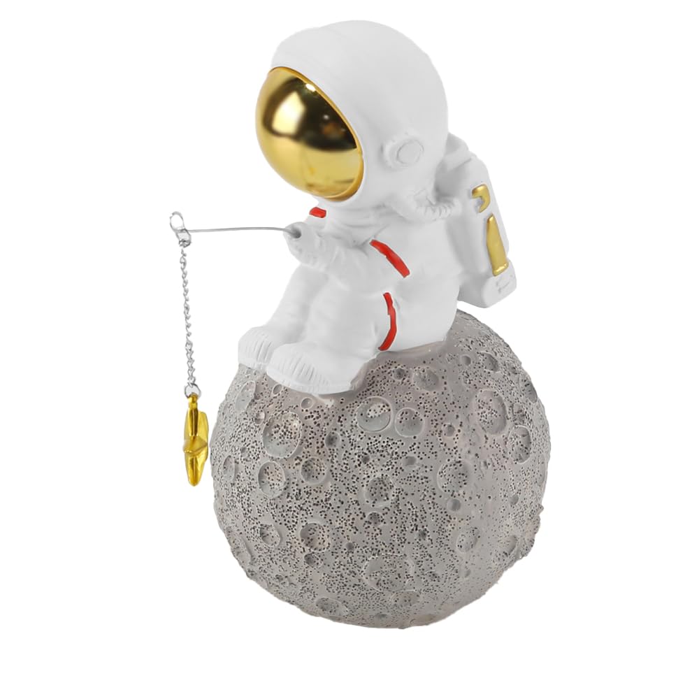 WANGCL Astronauta Statue, Astronauta Figurina Scultura Spaceman Statua Accessori Desktop Bambini Ragazzi Camera Arredamento Astronauta Tema Decorazione Ornamento, 1