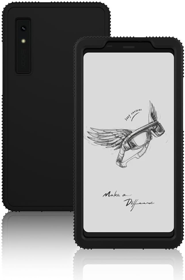 INSOLKIDON Compatible with Onyx Boox Palma tablet Case, Full Coverage Ultra Slim Silicone Shockproof Lightweight Cover Case (Black)