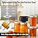 Upgraded 3-in-1 Electric Mason Jar Vacuum Sealer Kit for Jars, Bags, Food Savers & Containers | Auto-Stop Jar Sealer with 4-Hours Battery Life & One-Handed Operation for Dry Foods, Jams & Leftovers​