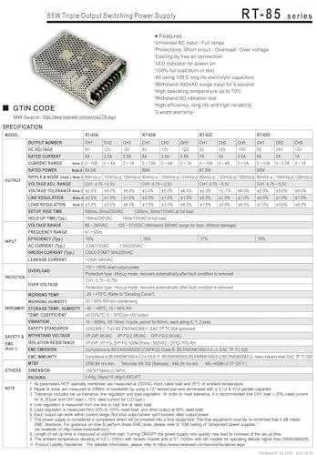 Alimentation à découpage pour atelier de prototypage conversion CA/CC RT-65C propre