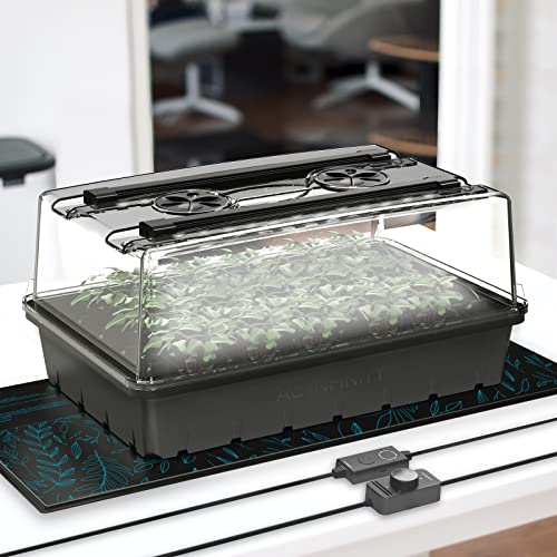 Ac Infinity Humidity Dome, Germination Kit With Waterproof Seedling Mat And Dimmable Led Grow Light Bars, Vented Height Extension Panels, For Indoor Gardening, Seed Starting, Plant Cloning (Full Kit) #TOP6
