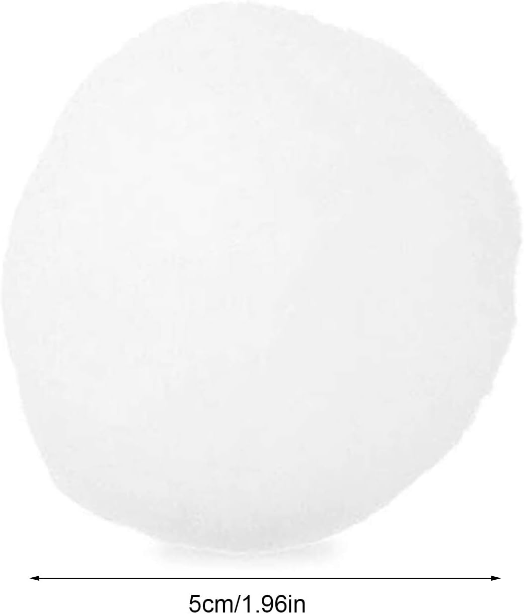 White Snow Balls, 2" (Pack of 20),Fake Snowball,Artificial Snowballs Balls, White Snowballs for Indoor and Outdoor Snow Fight or Toss Game