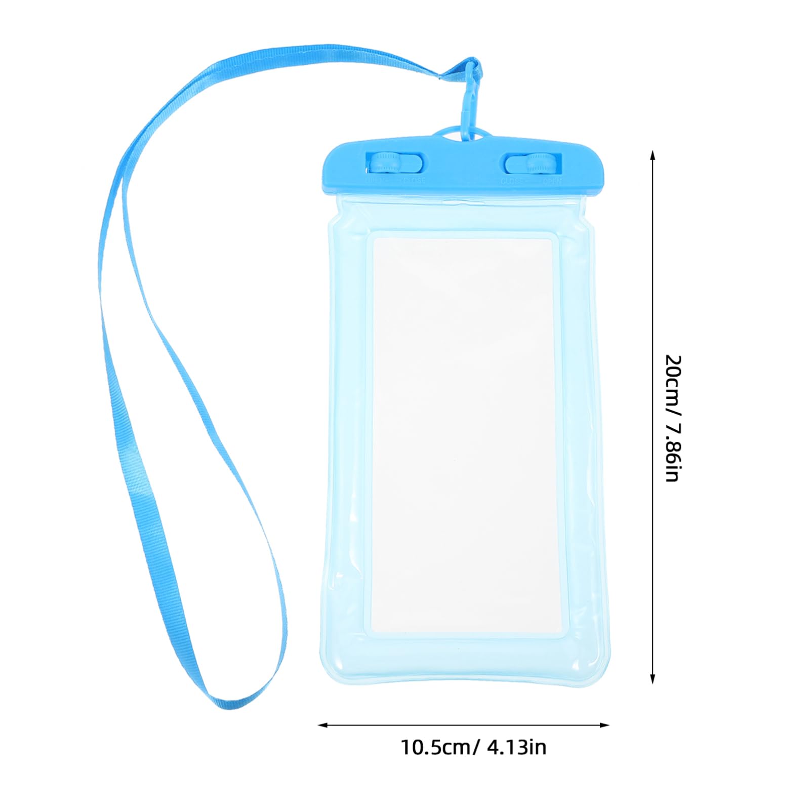 GRIRIW Light Blue Phone Pouch Sealed Touch Screen Case for Swimming Boating Beach Activities for Cash Documents and Credit Cards