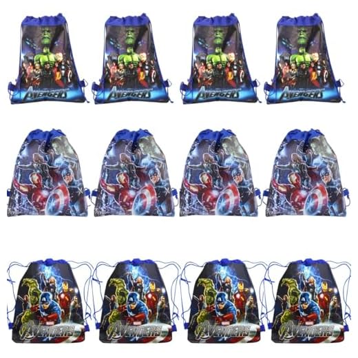 Niños Animados Mochila Cordón, Tema Cumpleaños Mochila Cordón Niños Fiesta Bolsas para Decoraciones Fiesta Regalo Niños Cumpleaños Bolsas Fiesta Navidad