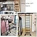 3ft-20ft Retractable Rolling Library Ladder Track Bracket, Pulley Type Horizontal Wall Mount Sliding Library Ladder Hardware Kit System(No Ladder)，With Floor Roller Wheels ( Size : 9.8ft/300cm track k