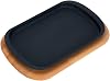 Lava Casting Serving Plate with 32x20 Wooden Base - LV AS 174