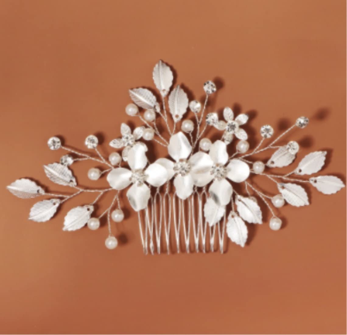 Ślubne Spinki do Włosów, Boczny grzebień do włosów Crystal Diamond Decor Plastikowy grzebień boczny do włosów z grzebieniem 7 zębów Grzebień do włosów Biżuteria ślubna