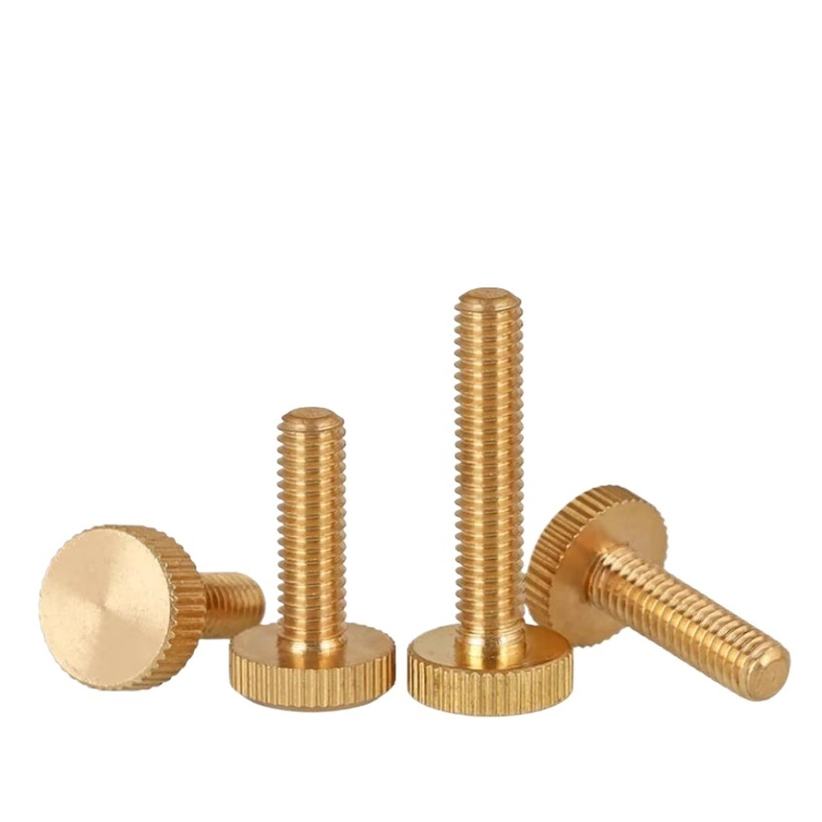 WEKONUMEX Knurled Thumb Screws, Thumb Screws Brass Knurled Flat Head Hand Screw M3 M4 M5 M6 M8 M10(M8x20-2pcs)