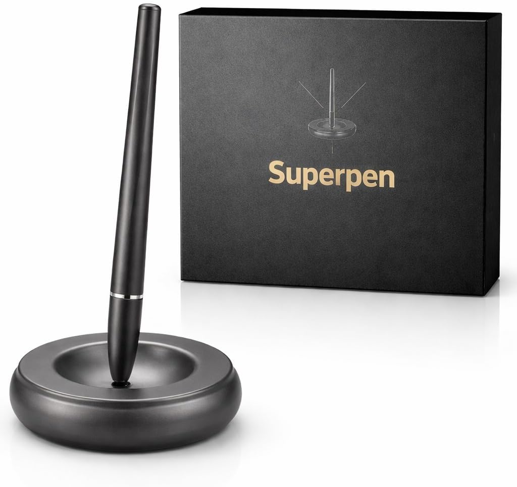 Levitating Floating Pen with Magnetic Base Executive Desk Decor & Unique Office Gift, Premium Hover Pen for Managers, Colleagues & Business Gifts