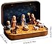 Mini Christmas Nativity Set in a Tin Box, Handcrafted Pocket Size mini Nativity Set, Christmas Decoration Indoor for Home Gifts Decor