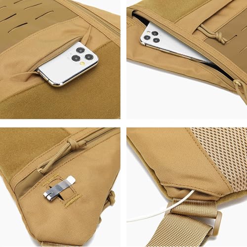 Powios Crossbody Bag, Lightweight Single Shoulder Multifunctional Outdoor Chest Bag with Adjustable Shoulder Strap3