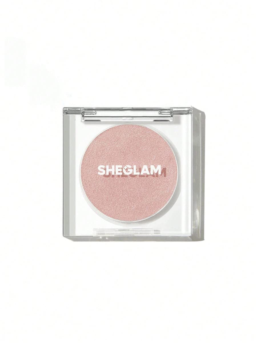 SHEGLAM Cosmic Crystal Mousse Highlighter - Powder Shimmer Long Wear Brightening Non-Caking Glow Highlighter for Cheeks Eyes and Neck (Pinky Promise)