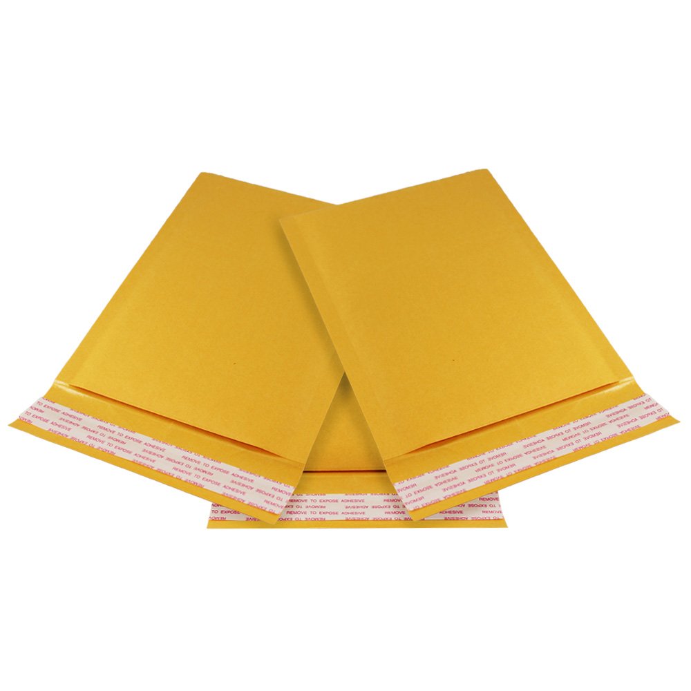 #000 XL, 5" x 8", 100 Pack, Kraft Bubble Mailers Padded Shipping Envelopes Self Seal Extra Wide Size.