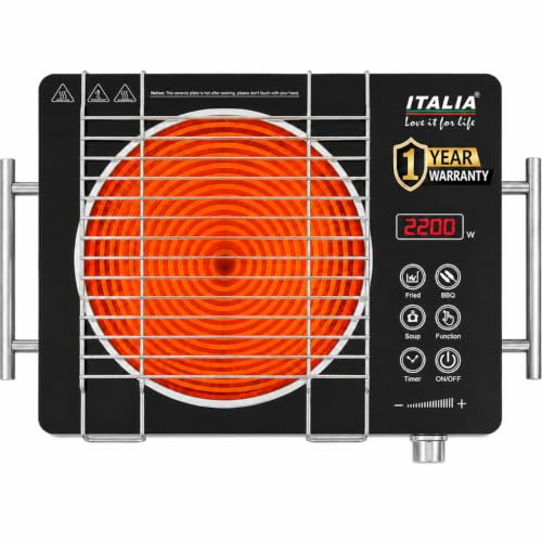 ITALIA Store ITALIA 2200W Crystal Glass Ceramic Cooktop - Image 2