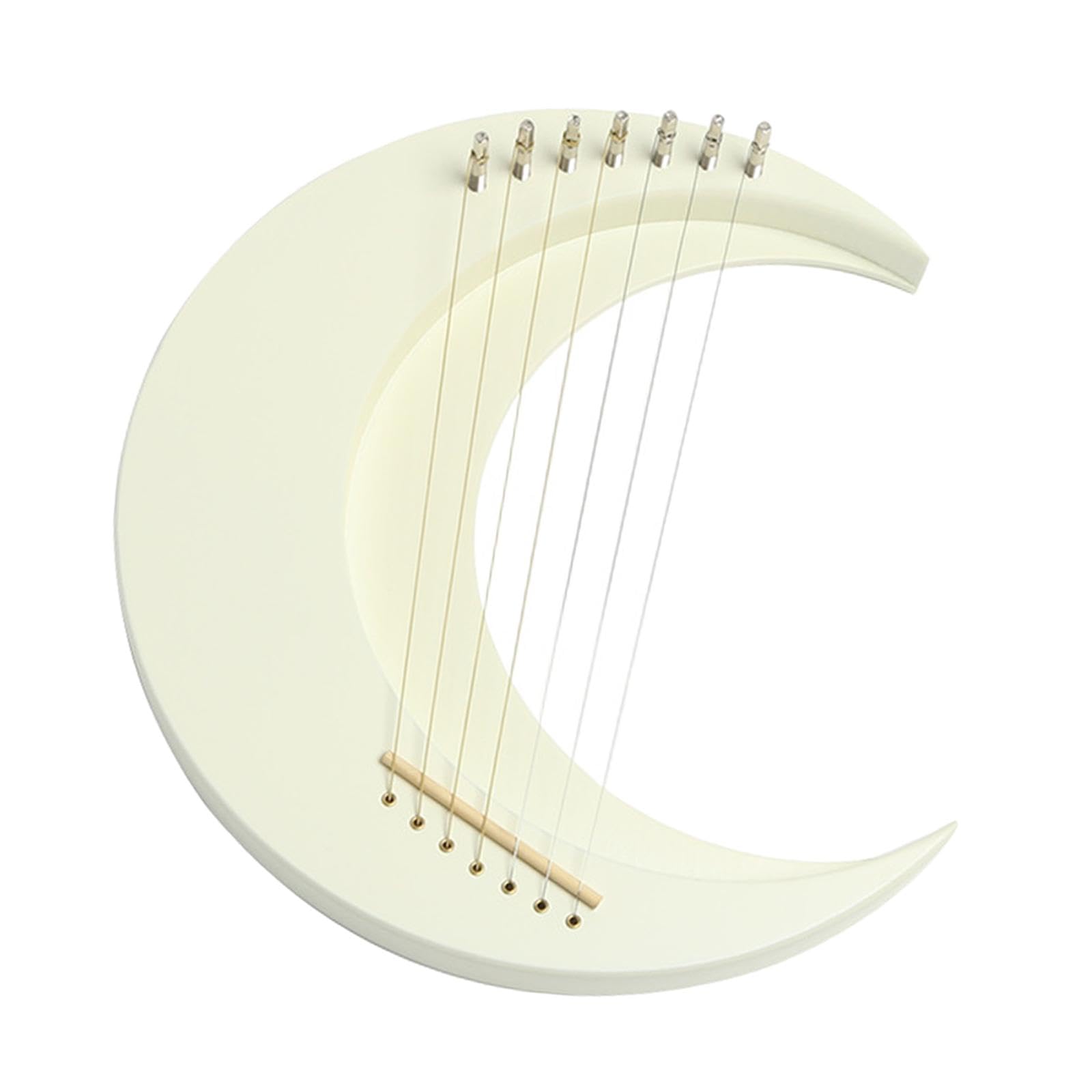 Colcolo Lira Arpa 7 Cuerdas Instrumento Musical de Madera con Llave de Afinación Inspiración Diseño Clásico Adecuado para Adultos Regalo Musical