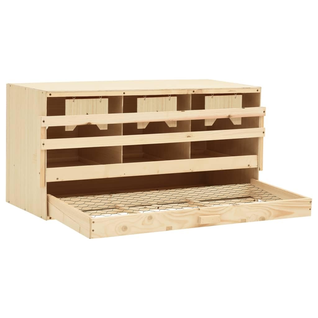 Genérico Ponedero para gallinas 3 Compartimentos Madera Pino 72x33x38 cm,Economía e Industria,Agricultura,Cría de Animales,Incubadoras de huevos-170654
