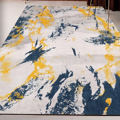 Tapis de salon multicolore lavable pour raviver un sol terne sous table basse