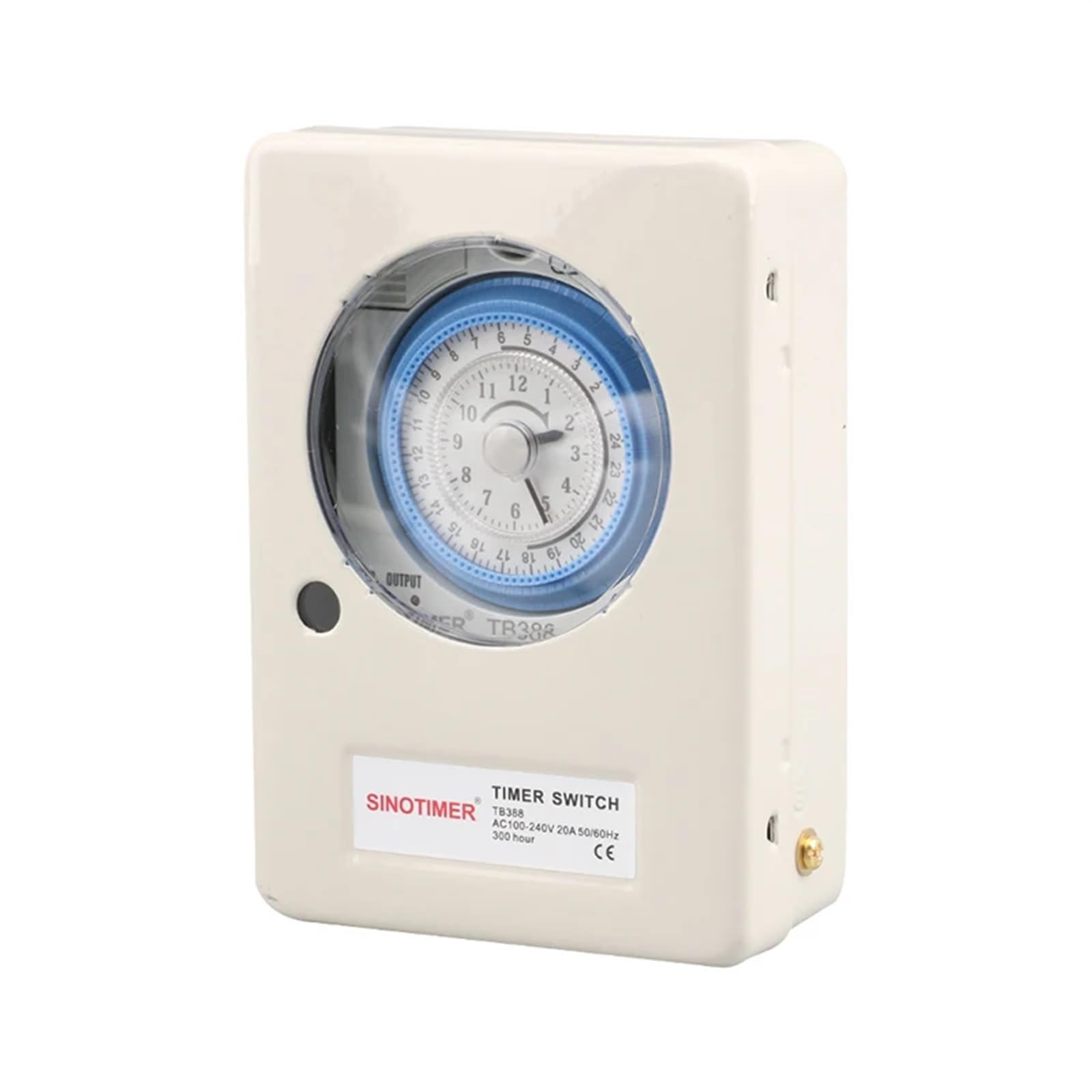 Temporizador mecánico de cuarzo de 100-240V, 20A, relé de carril Din programable de 24 horas, interruptor de tiempo de intervalo de 15 minutos resistente al agua for exteriores