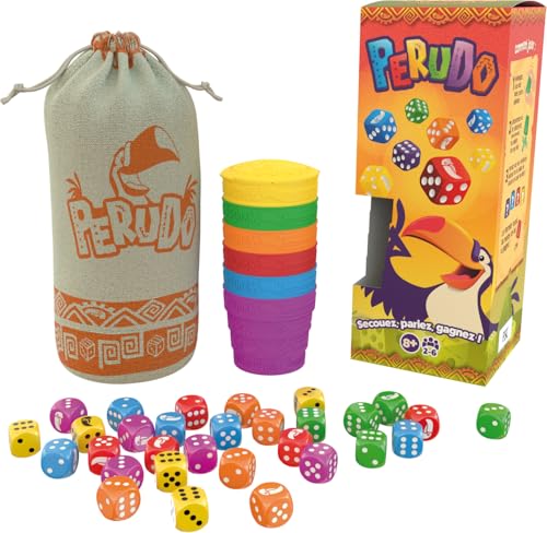 Asmodee - Perudo Gesellschaftsspiel für Erwachsene und Kinder ab 8 Jahren – Schütteln, sprechen, gewinnen – Würfelspiel und Bluff… – Ansicht 5