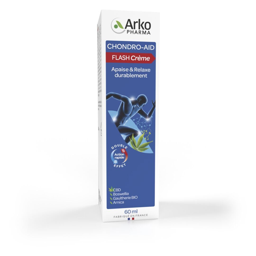 Arkopharma - Chondro-Aid Flash Crème | Confort articulaire - Détente musculaire durable - Sensation apaisante et relaxante - Formule hydratante - Massage facile | 60 ml (Lot de 2)