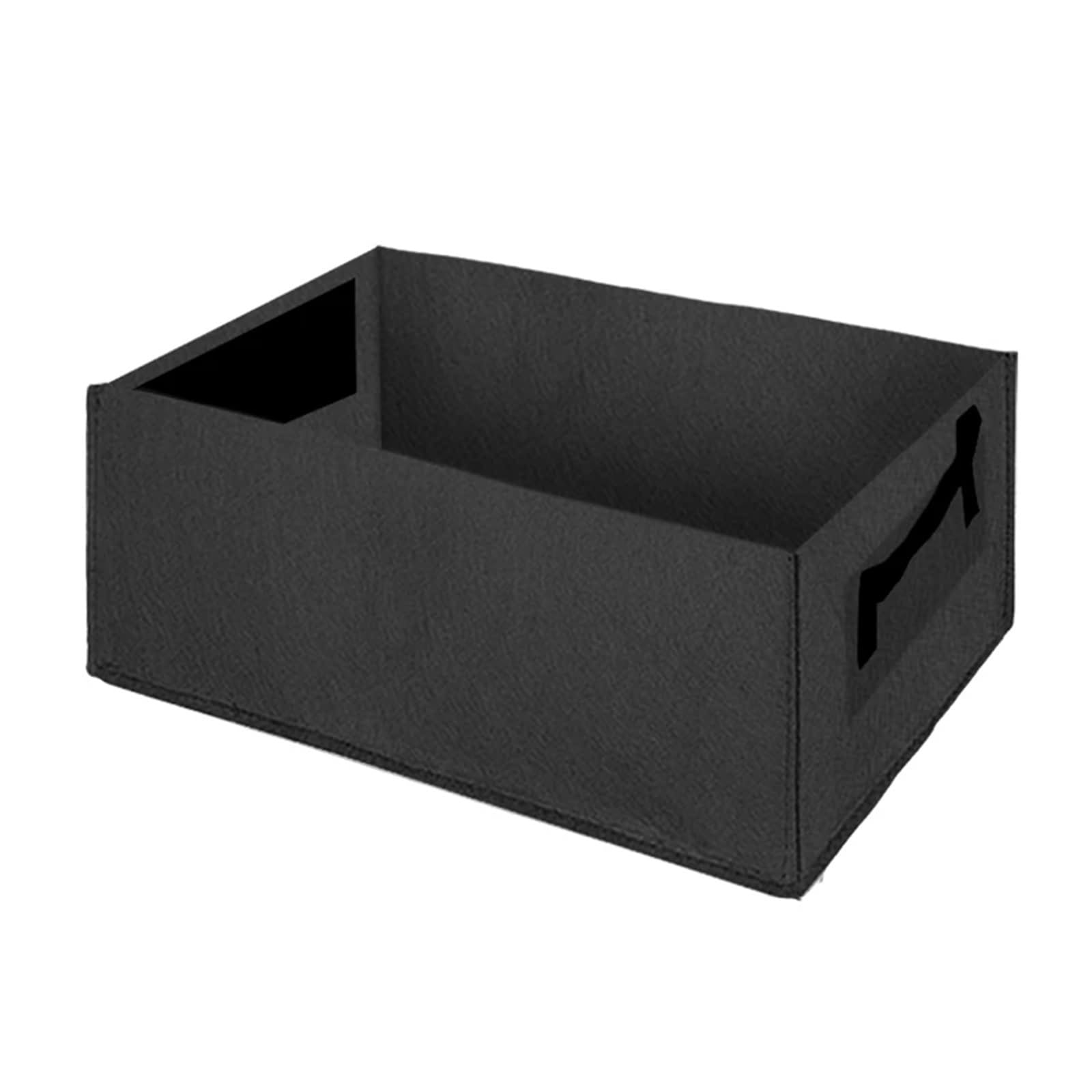 GIYXHU 2pcs Garden Planting Bag Felt Grow Rectangle Plant Nursery Pot Outdoor Flower Growing Vegetable Container for Flowers Vegetables(Black,9 Gallons 60X30X20cm)