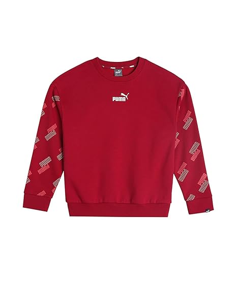 Puma Girls Cotton Power Crew Neck Youth Sweatshirts (58922033 + 128, Red, 128)