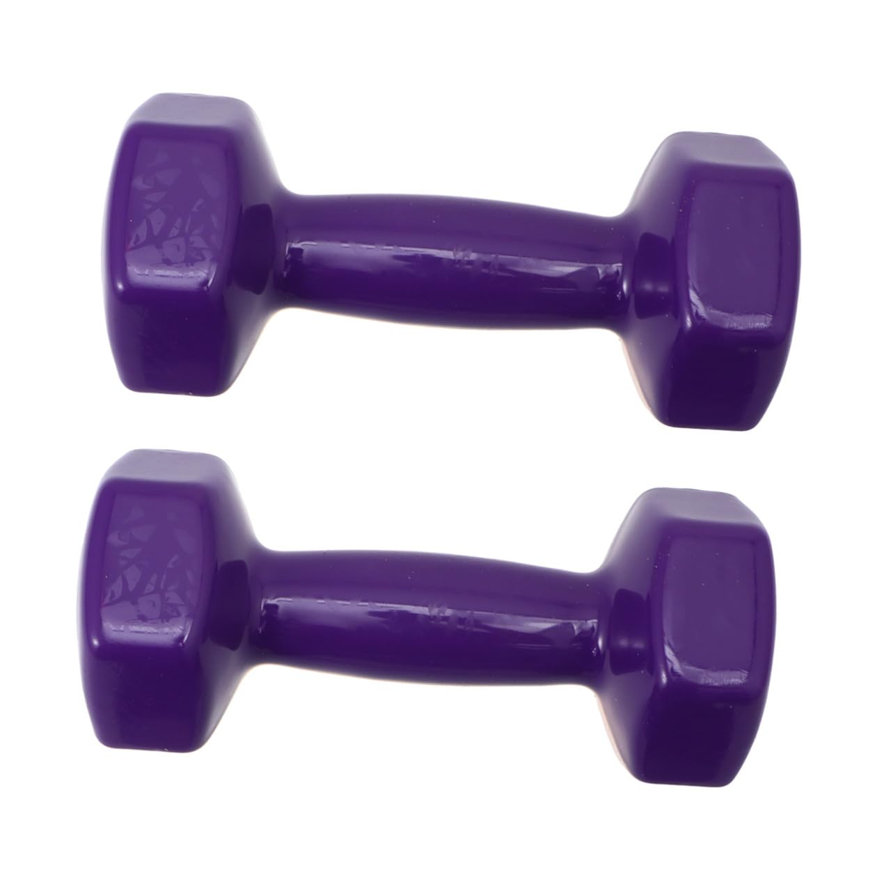 SUPVOX Non-slip Plastic Dipped Cast Iron Dumbbells 6kg Set 3kg Each Hand Weights for Women Men Gym Fitness