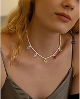 Vista 2 de Christmas Necklace For Women Chrismas Light Bulb Choker Christmas Tree Pendant Necklace