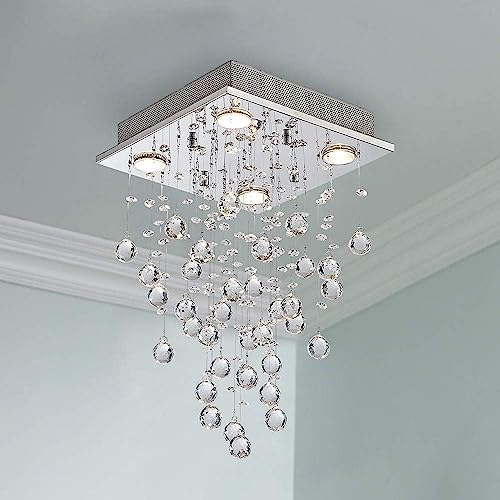 Chandelier cristal moderne de luxe en forme de goutte d'eau chic