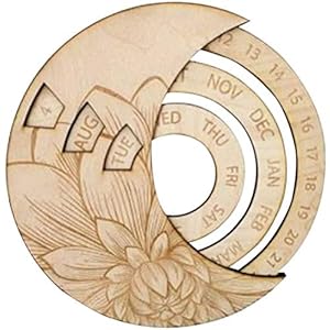 NNGT Houten Kalender, 12 maanden Kalender, januari 2021- december 2021 Wandkalender 2021 Eeuwigdurende Kalender Houten…