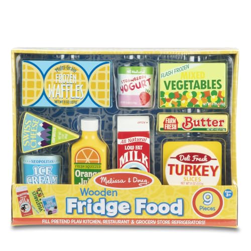 Melissa & Doug Fridge Food Wooden Play Food Kitchen Set - image 3