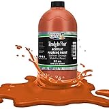 Pouring Masters Saffron Orange Metallic Pearl Ready to Pour Acrylic Pouring Paint - Premium 32-Ounce Pre-Mixed Fluid Acrylic Paint - Fluid Art Supplies for Canvas, Wood, Paper, Tile & Rocks